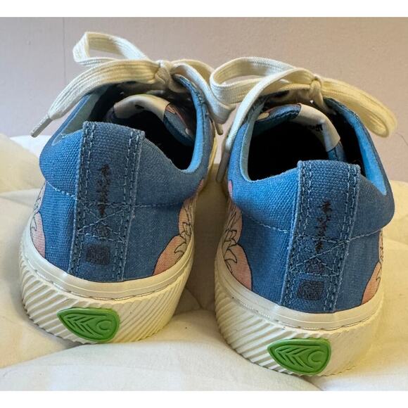 NWOT Cariuma + HOKUSAI MFA Boston OCA Low Sneakers Peonies Print Size 8.5 - Picture 4 of 6